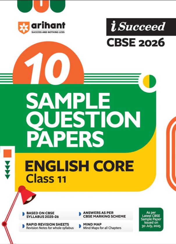 Arihant I Succeed 15 Sample Question Papers English Core Class 11 (CBSE Board Exam 2026)